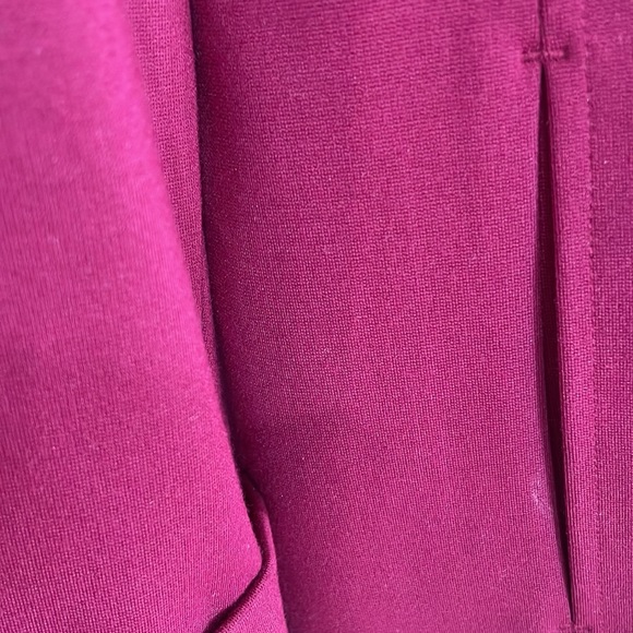 Chico’s LS jacket ponte mulberry red Size 1 8 M - Picture 5 of 16